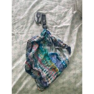 AMIRI Multicolor Tie-Dye Key Chain Scarf Accessory - Blue Purple Black